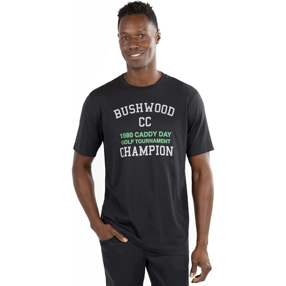 Travis Matthew Tri Blend Black Bushwood Golf T-Shirt
